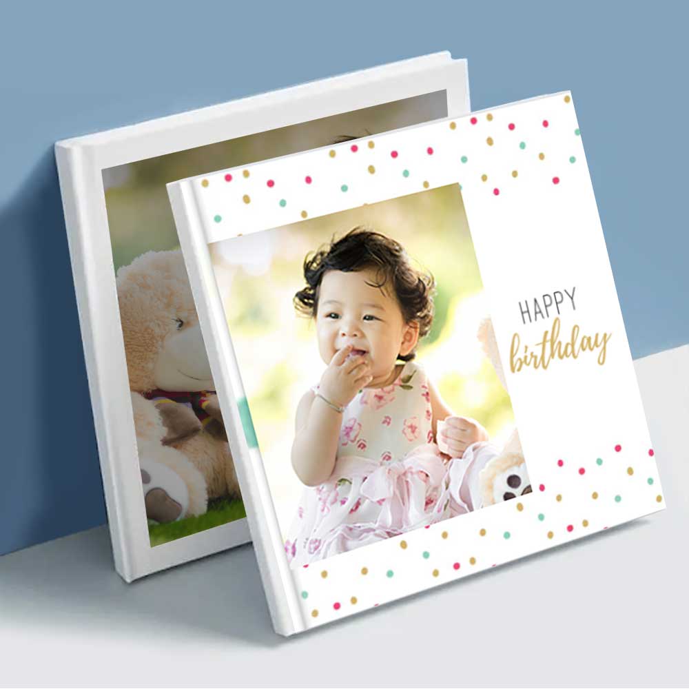 Custom birthday photobook gift in Singapore featuring a child's photo on the cover, perfect for capturing and cherishing birthday memories